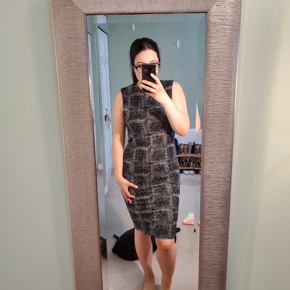 Asos grey/black midi dress large - Picture 2 of 7